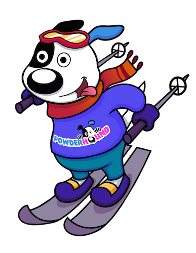 Skiing Powderhound Dog Icon